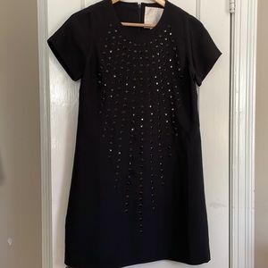 KARTA embellished little black dress LBD with rhinestones.